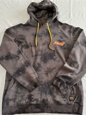 Billabong x Budweiser Tie Dye Hoodie Men’s Medium Gray Pullover Surf Skate